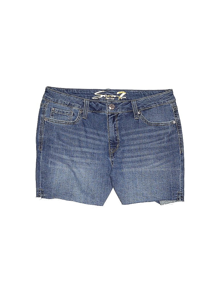 Seven7 Blue Denim Shorts Size 10 - photo 1