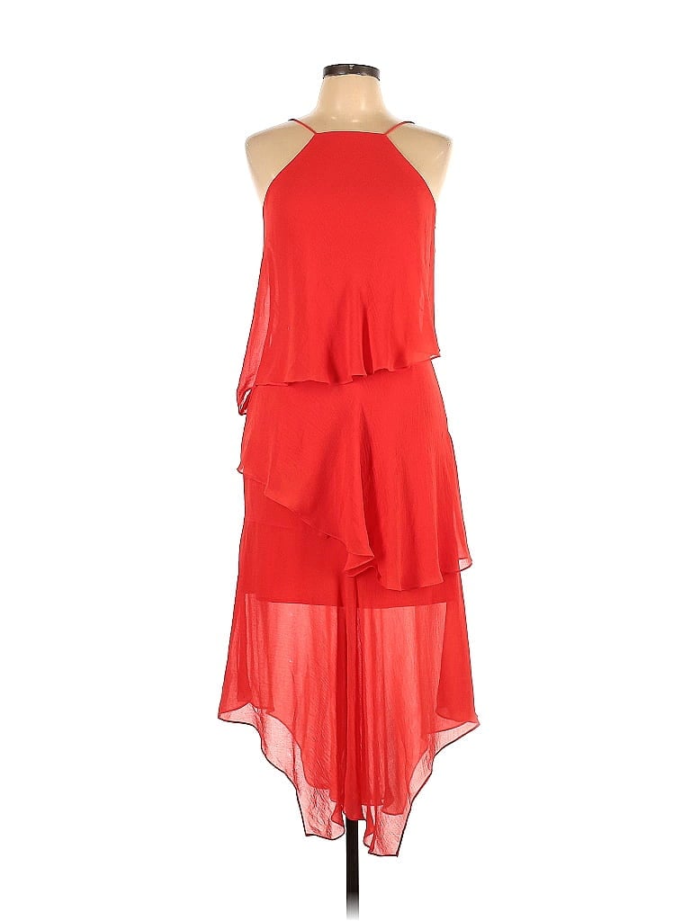 Chelsea28 100% Polyester Solid Red Cocktail Dress Size 8 - photo 1