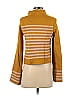 Moth Color Block Stripes Yellow Orange Turtleneck Sweater Size XXS - photo 2