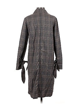 Derek Lam 10 Crosby Grey Plaid Long Coat (view 2)