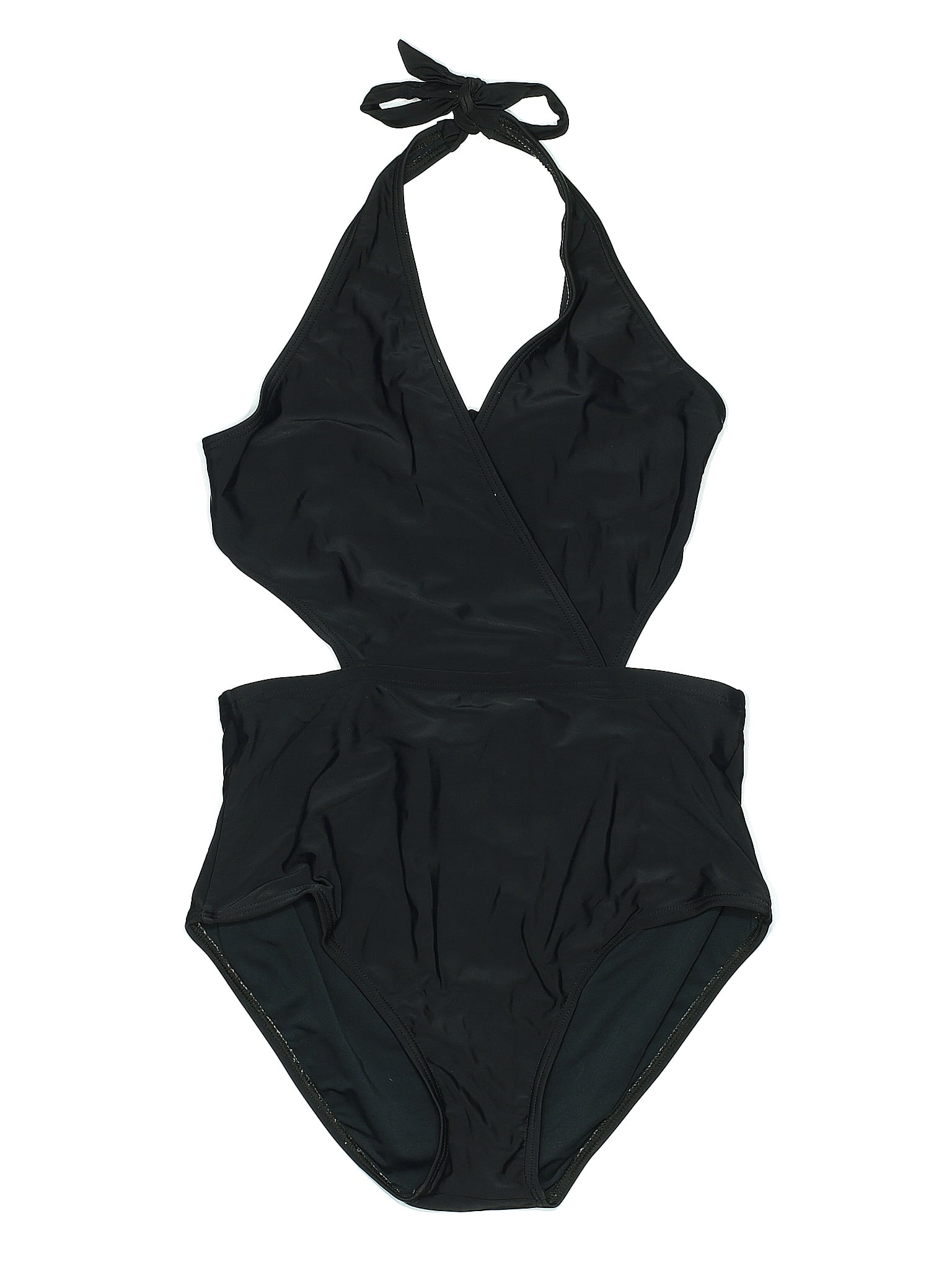 Zeraca Solid Black One Piece Swimsuit Size M 74 Off Thredup 7858