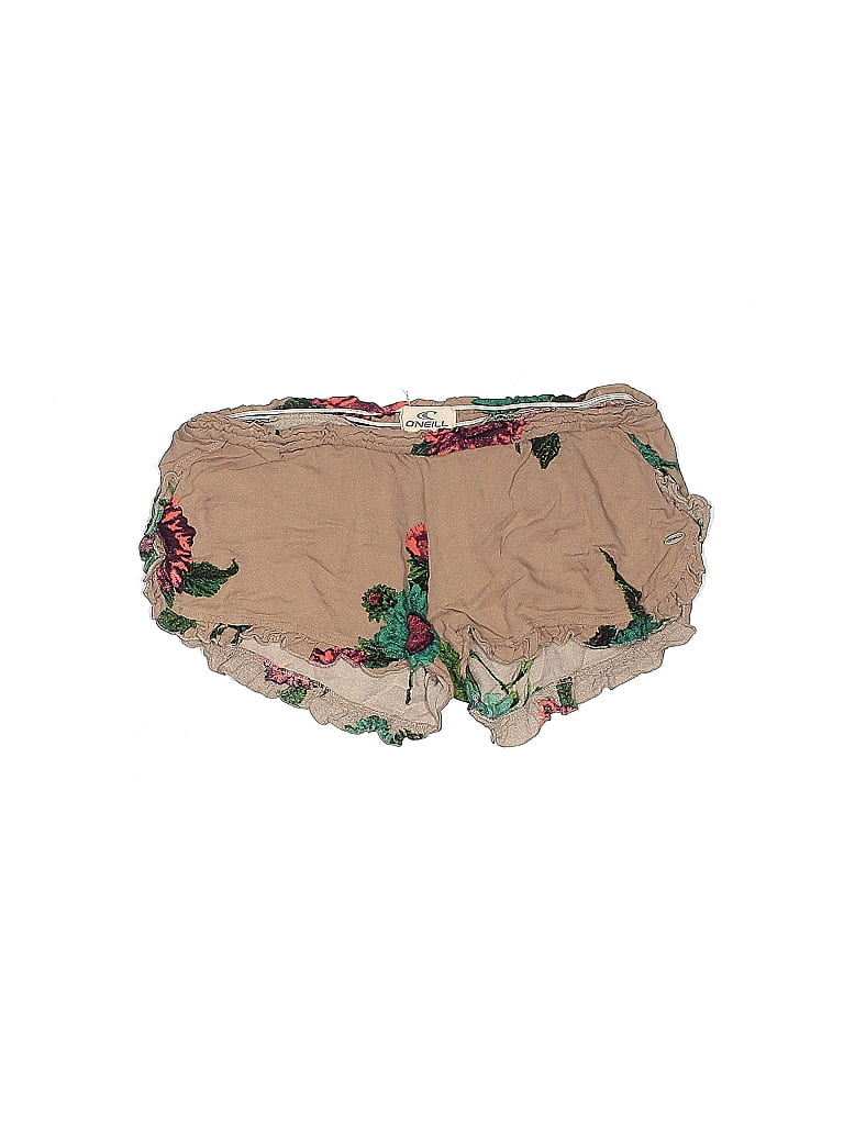 O'Neill 100% Viscose Floral Tan Shorts Size S - photo 1