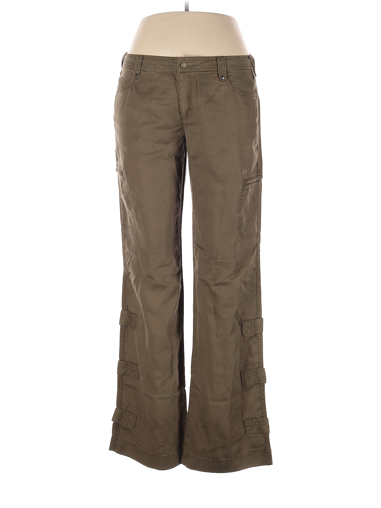 Athleta 100% Lyocell Solid Gray Cargo Pants Size 10 (Tall) - 60% off