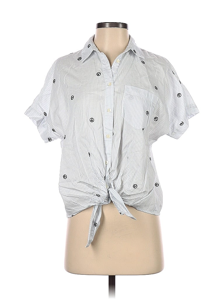 T-shirt Madewell End On End à Nouer Devant - Taille L Rose (Occasion Très Bon état)