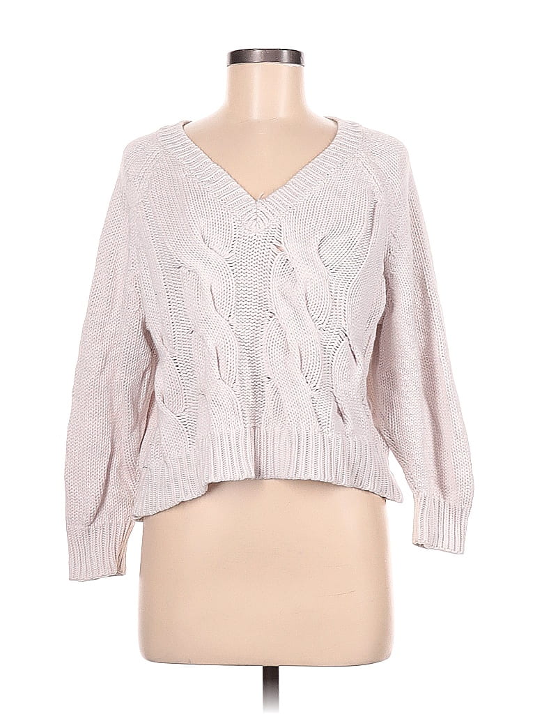 525 America 100% Cotton White Pullover Sweater Size M - photo 1