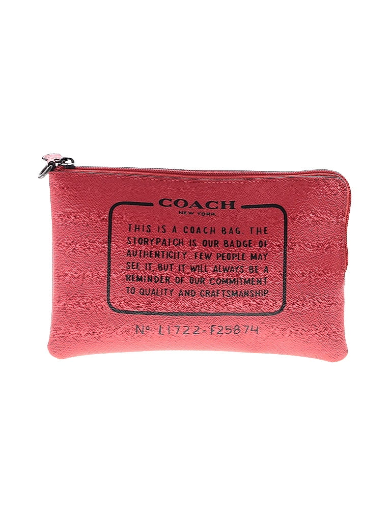 Coach Factory Red Leather Clutch One Size - photo 1
