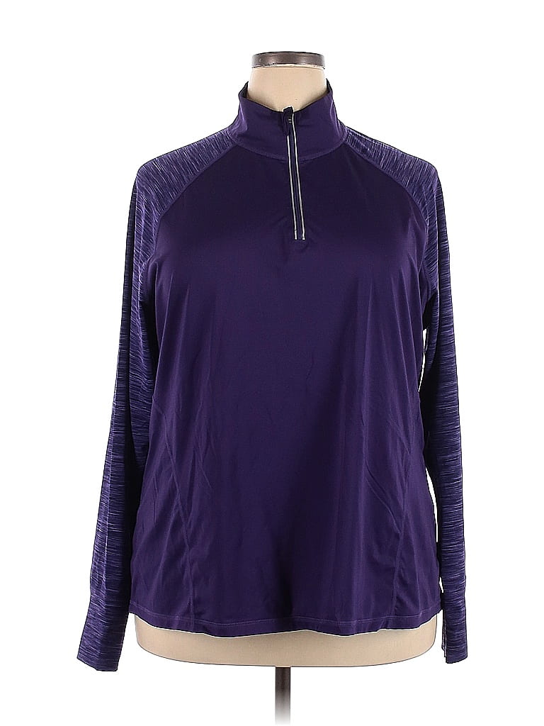 Ideology Purple Track Jacket Size 3X (Plus) - photo 1