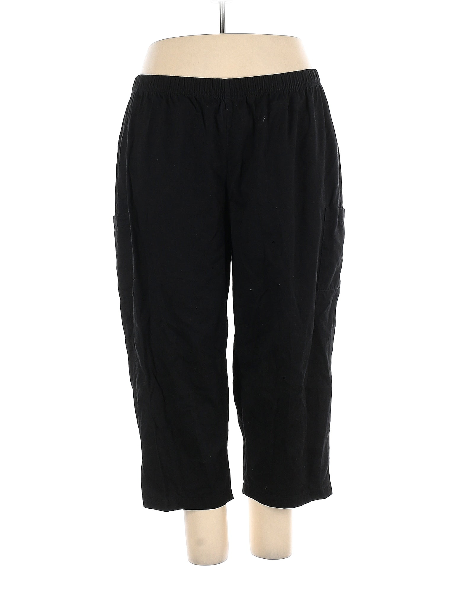 Basic Editions 100% Cotton Black Cargo Pants Size 3X (Plus) - 40% off ...