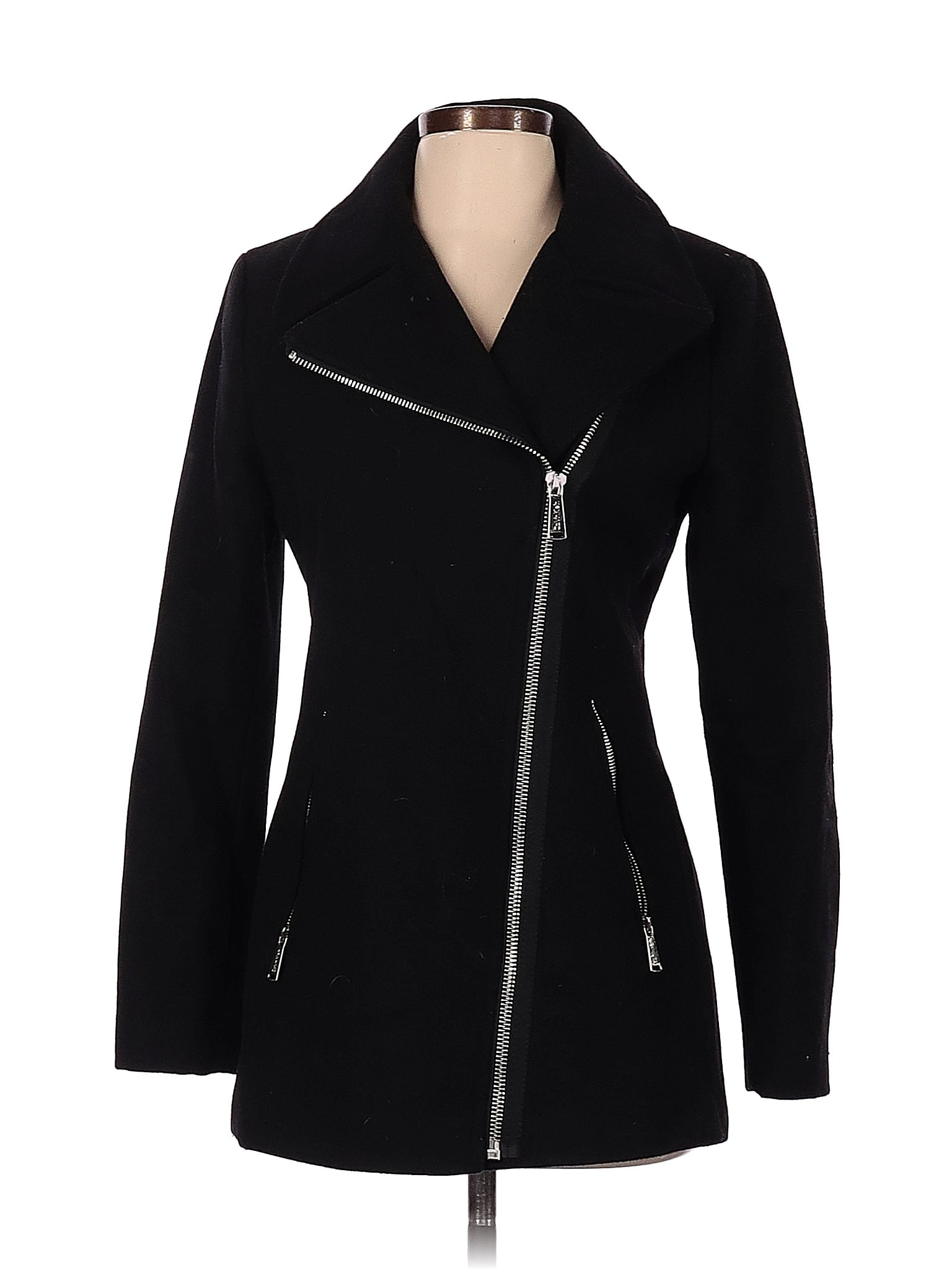 Calvin Klein Black Wool Coat Size XS - 68% off | thredUP