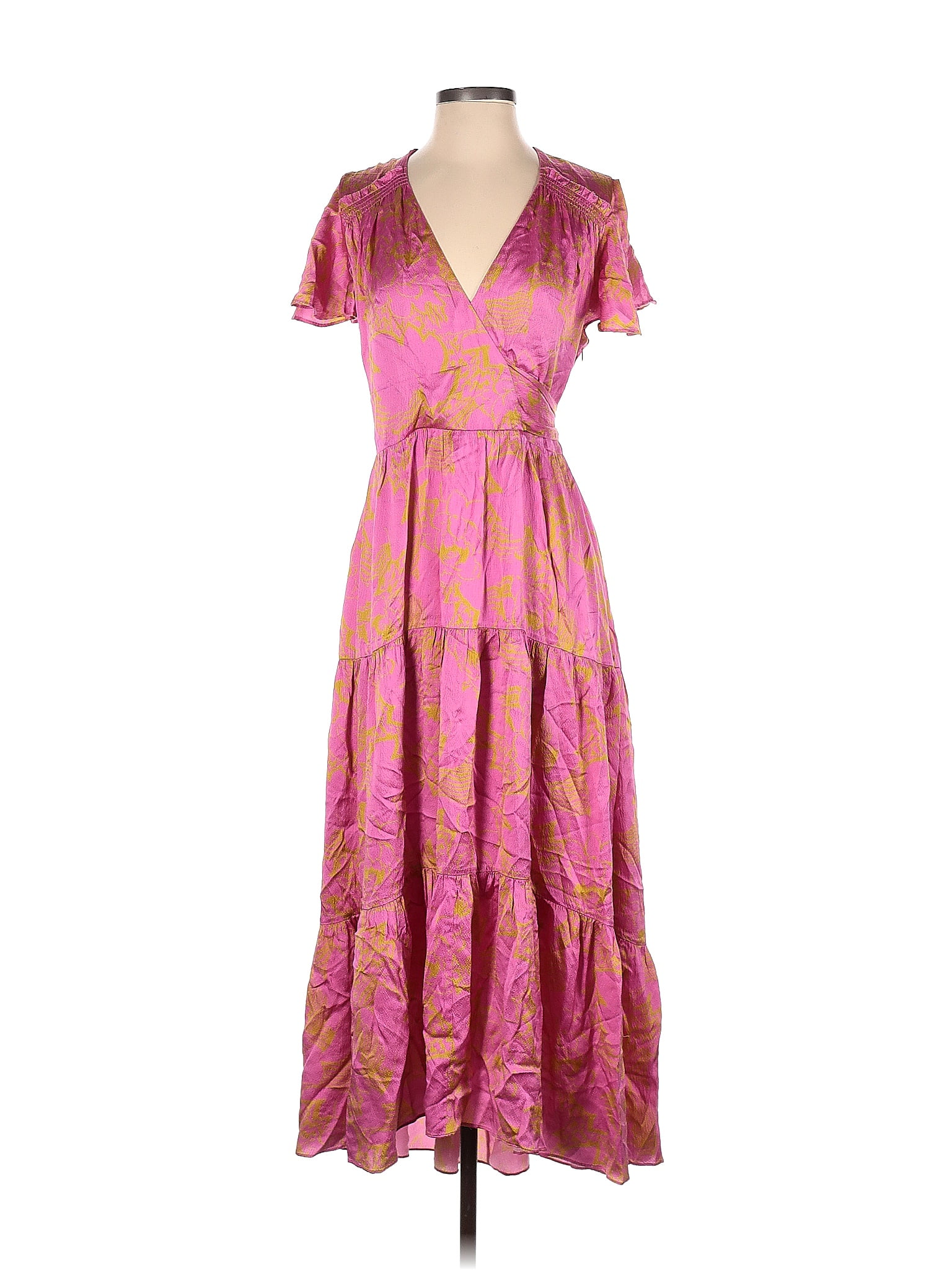 Tanya Taylor 100% Polyester Pink Casual Dress Size 6 - 52% off | thredUP