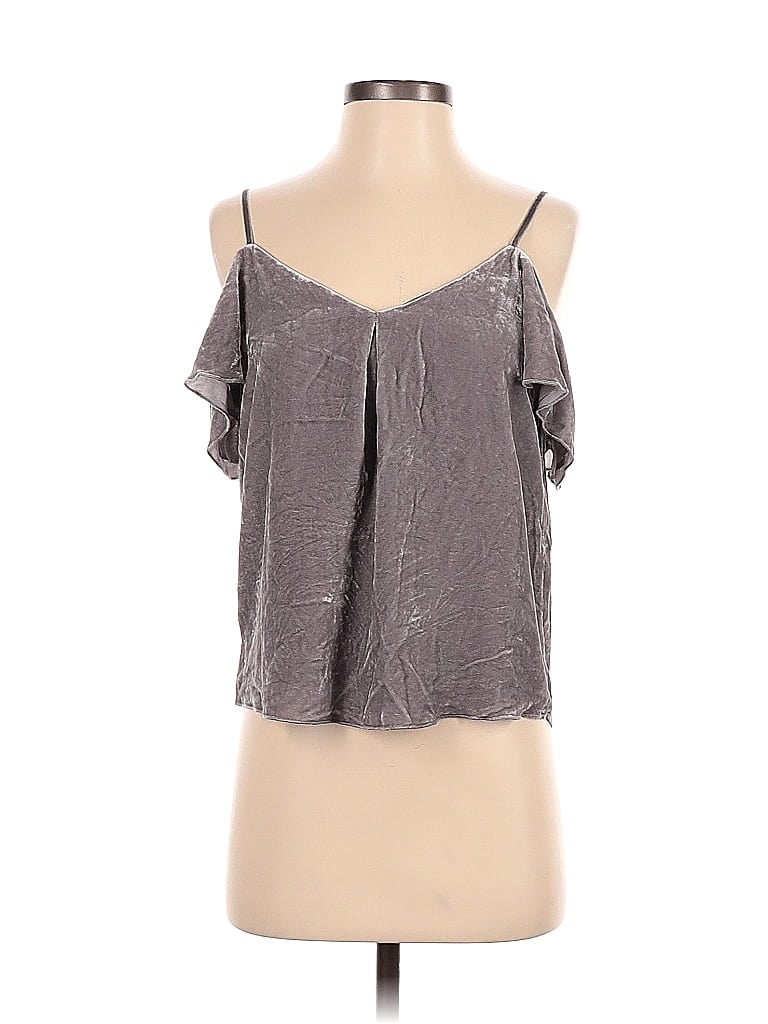 Pre-owned Joie Short Sleeve Blouse In Gray