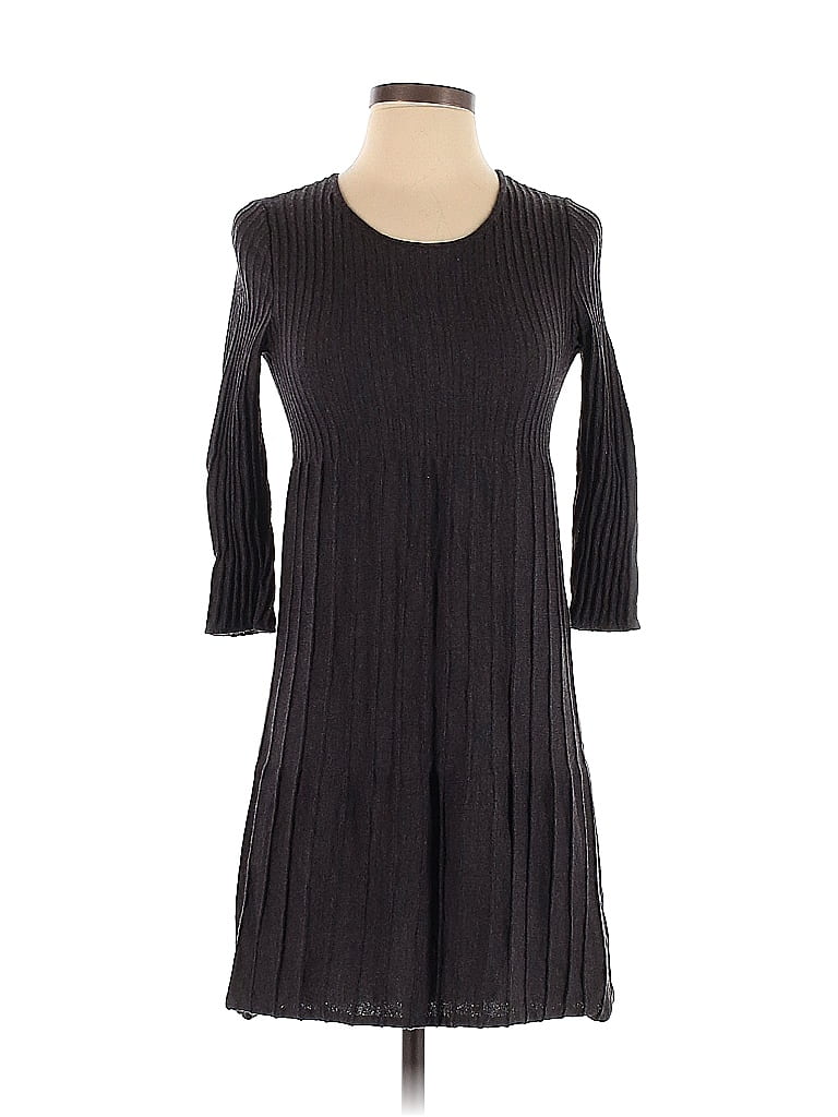 Eileen Fisher 100% Wool Gray Casual Dress Size P (Petite) - photo 1