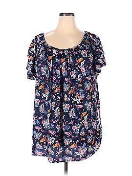 Terra & Sky Short Sleeve Blouse (view 1)