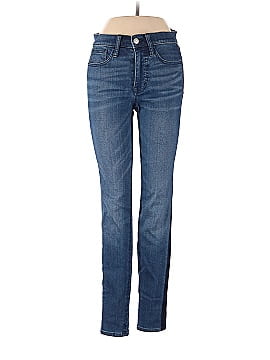 Madewell 9" Mid-Rise Skinny Jeans in Beattie Wash: Velvet Tuxedo Stripe Edition (view 1)