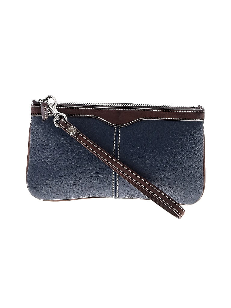 Dooney & Bourke 100% Leather Solid Blue Leather Wristlet One Size - photo 1