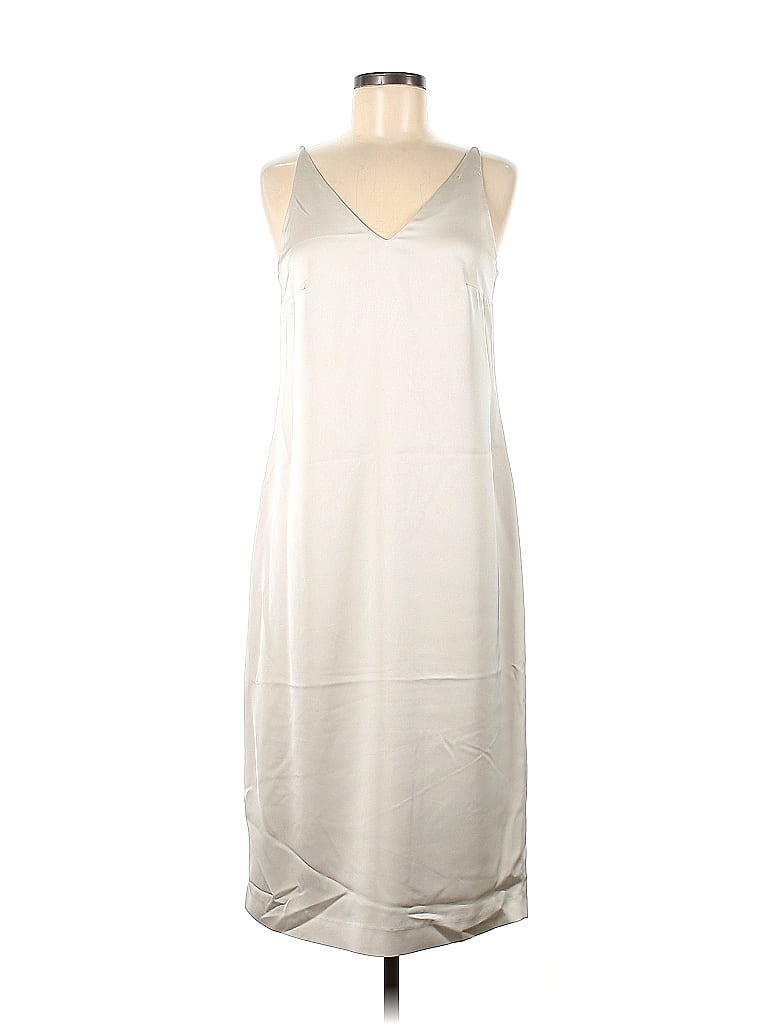 J.Crew 365 100% Polyester Solid Ivory Casual Dress Size 4 - photo 1