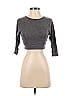 Mia Joy 100% Cotton Gray 3/4 Sleeve Top Size 3 - photo 1