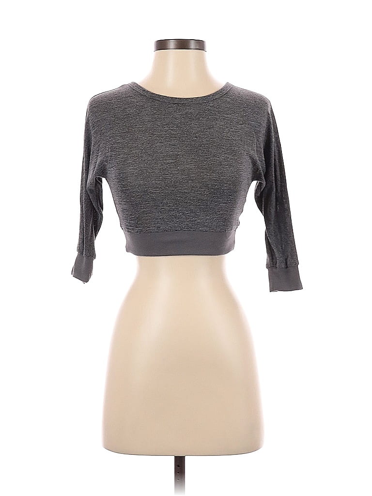 Mia Joy 100% Cotton Gray 3/4 Sleeve Top Size 3 - photo 1