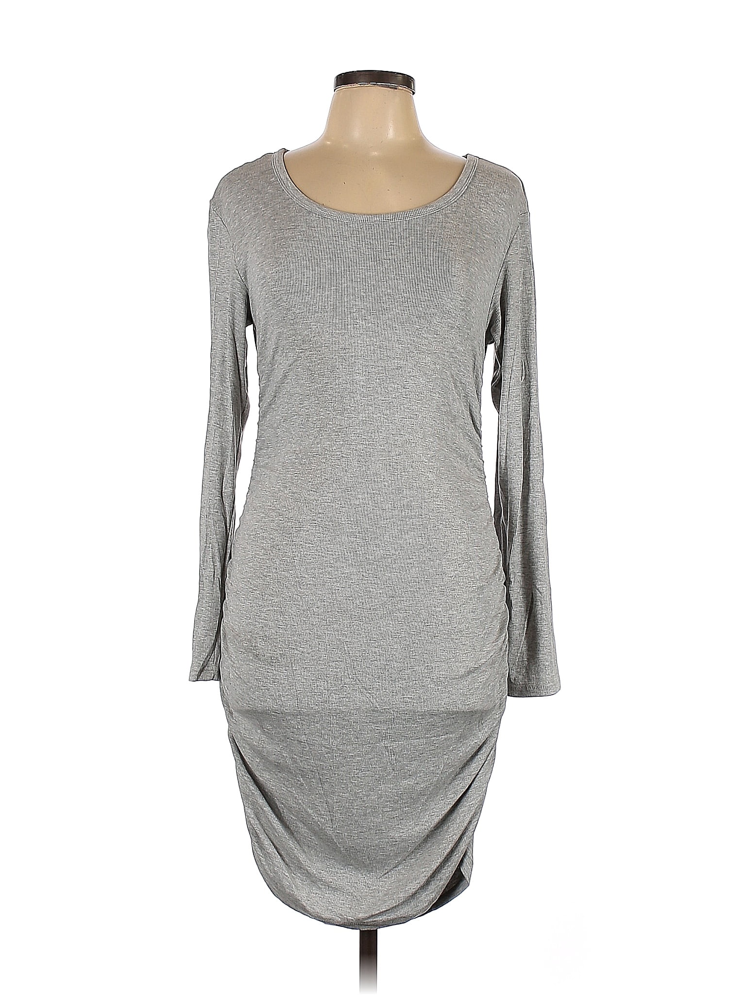 Unbranded Gray Casual Dress Size L 76 Off Thredup