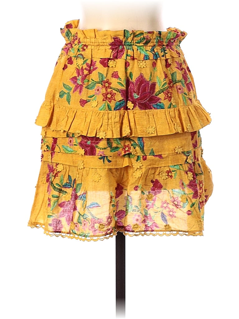 FARM Rio 100% Cotton Floral Yellow Casual Skirt Size S - photo 1