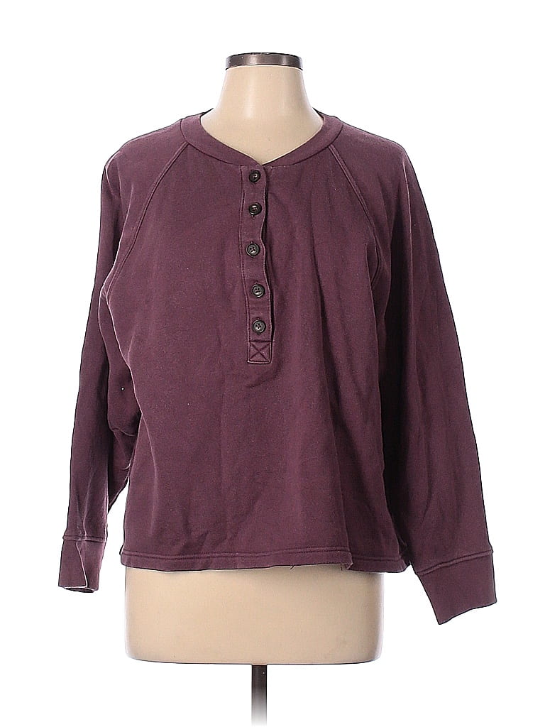 MWL by Madewell Purple Burgundy Sweatshirt Size L - photo 1
