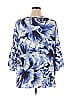 Catherines Floral Blue 3/4 Sleeve T-Shirt Size 1X (Plus) - photo 2
