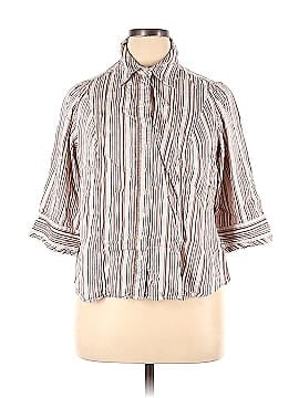 Lane Bryant Outlet 3/4 Sleeve Button-Down Shirt (view 1)