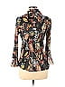 Essentials by Milano 100% Polyester Floral Motif Paisley Baroque Print Black Long Sleeve Blouse Size M - photo 2