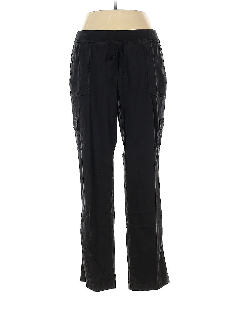 Jones New York Sport Solid Black Casual Pants Size 16 - photo 1