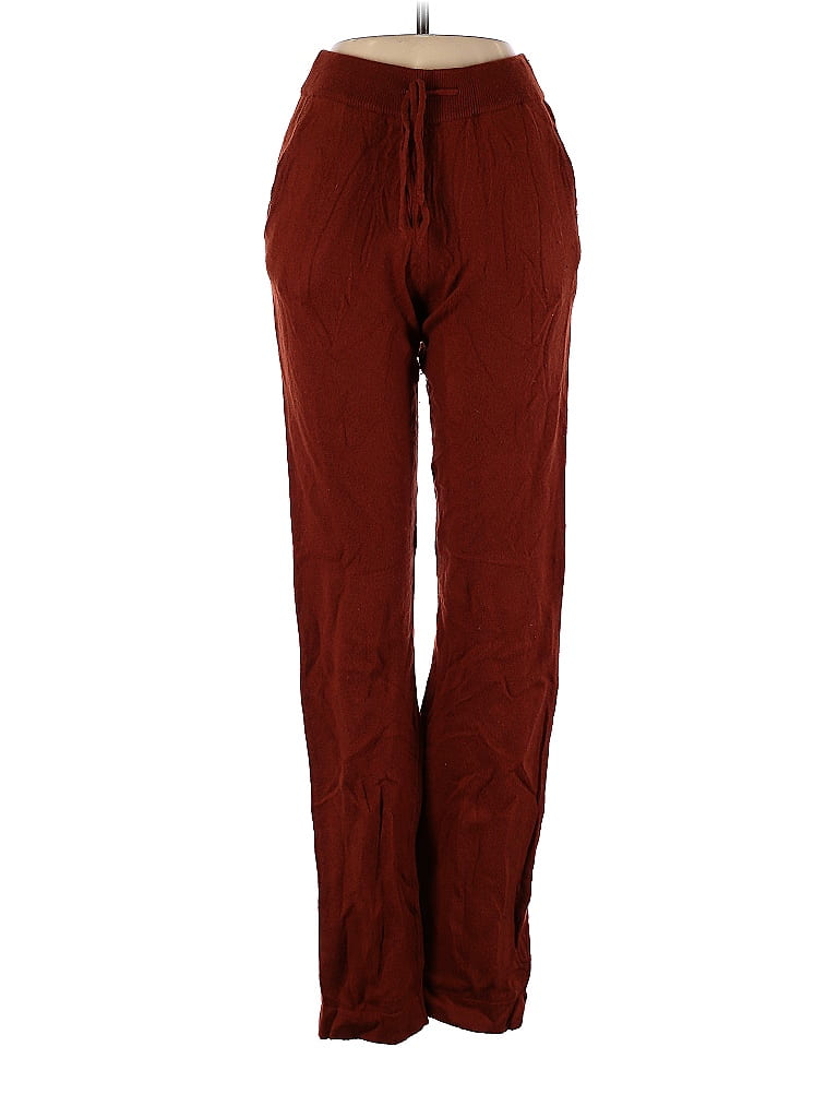 Gentle Herd 100% Cashmere Solid Maroon Burgundy Casual Pants Size XS - photo 1