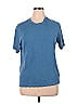 Alo Solid Blue Short Sleeve T-Shirt Size XL - photo 1