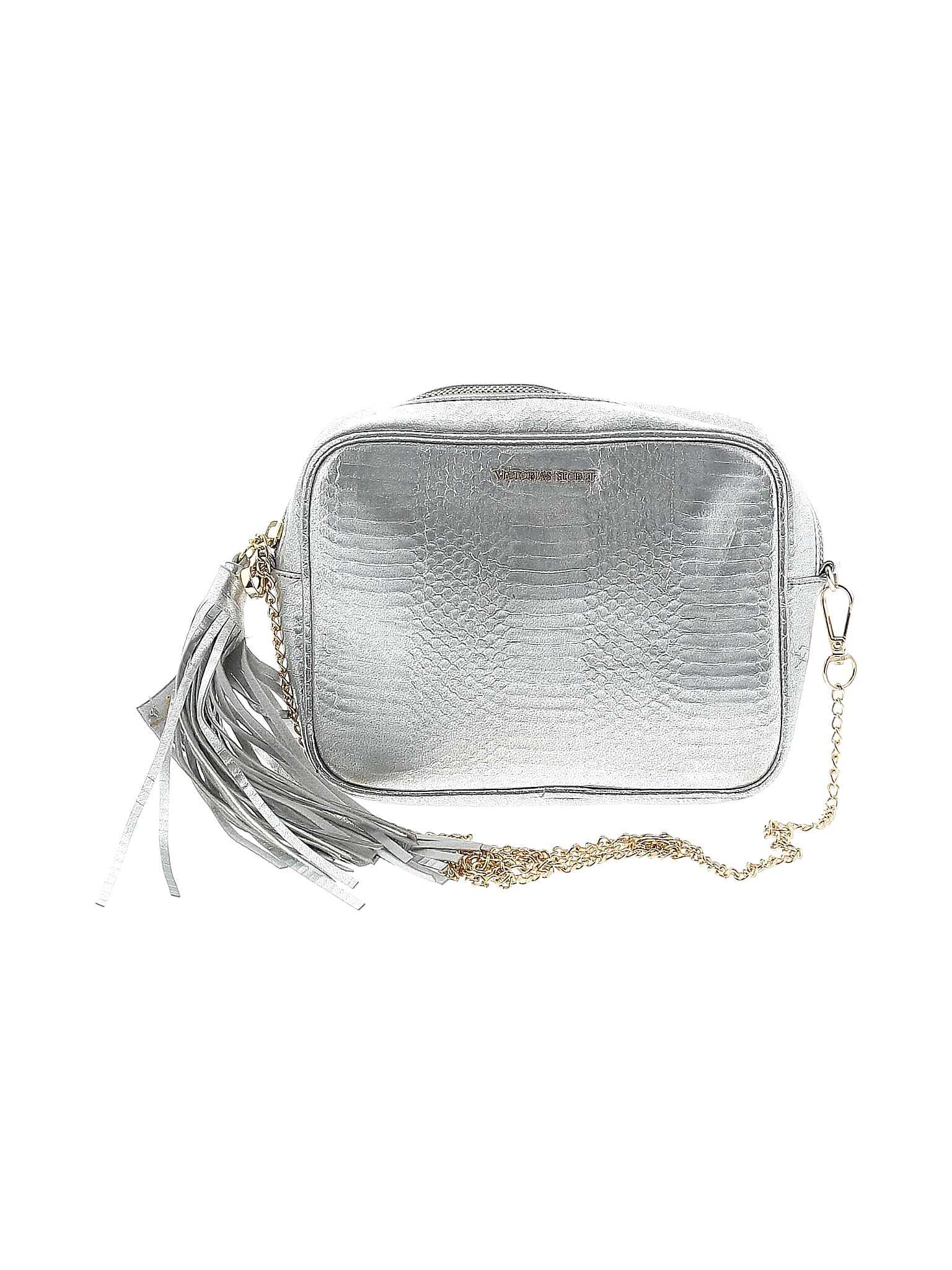 Victoria's Secret Solid Metallic Silver Crossbody Bag One Size - 71% ...