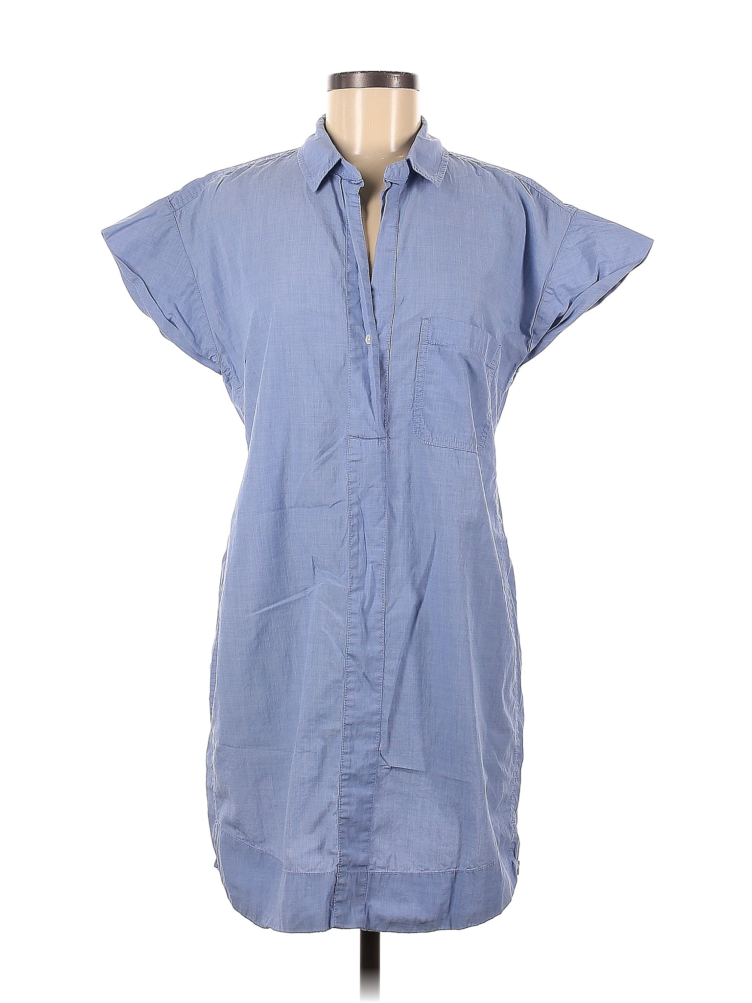 J.Crew 100 Cotton Blue Casual Dress Size M 82 off ThredUp