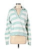 Tanya Taylor Color Block Stripes Green Blue Pullover Sweater Size XS - photo 1