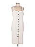TeXTURE & THREAD Madewell Solid White Casual Dress Size M - photo 1