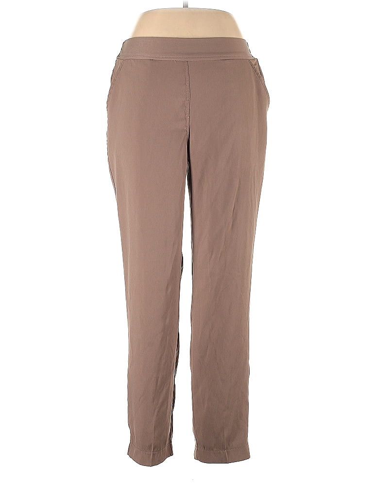 Max Studio Solid Brown Tan Casual Pants Size L - photo 1