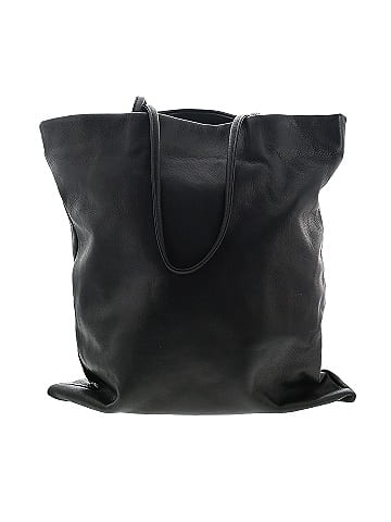 baggu black leather tote