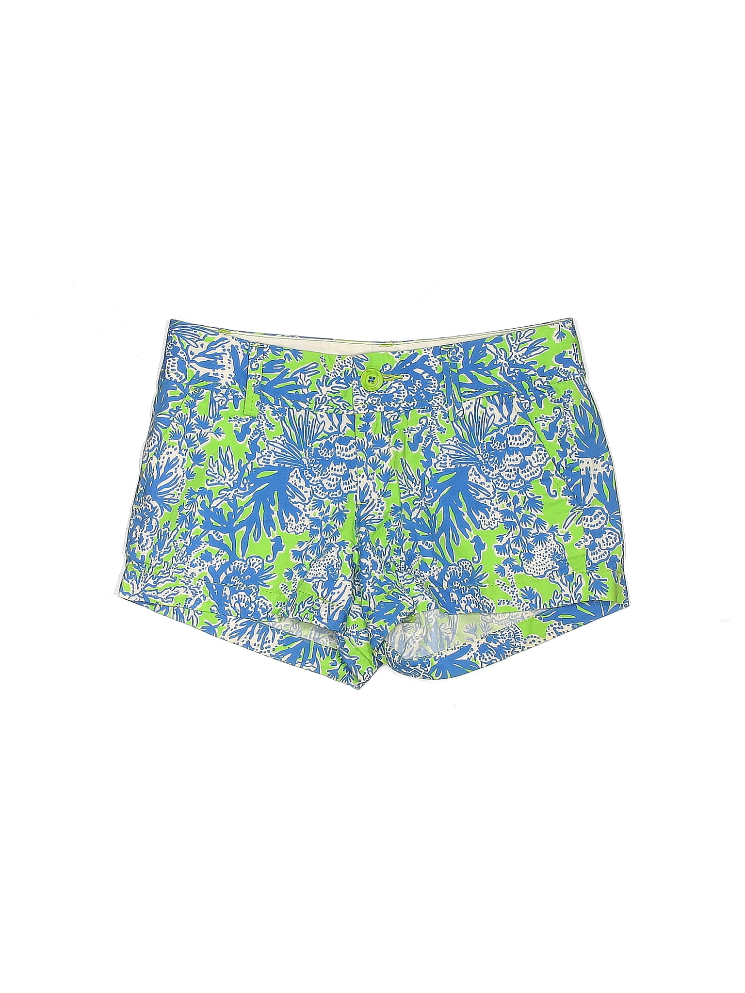 Lilly Pulitzer 100 Cotton Blue Shorts Size 00 77 Off Thredup