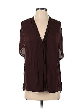 Vince. Short Sleeve Silk Top (view 1)