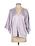 St. John Silver Short Sleeve Blouse Size S - photo 1