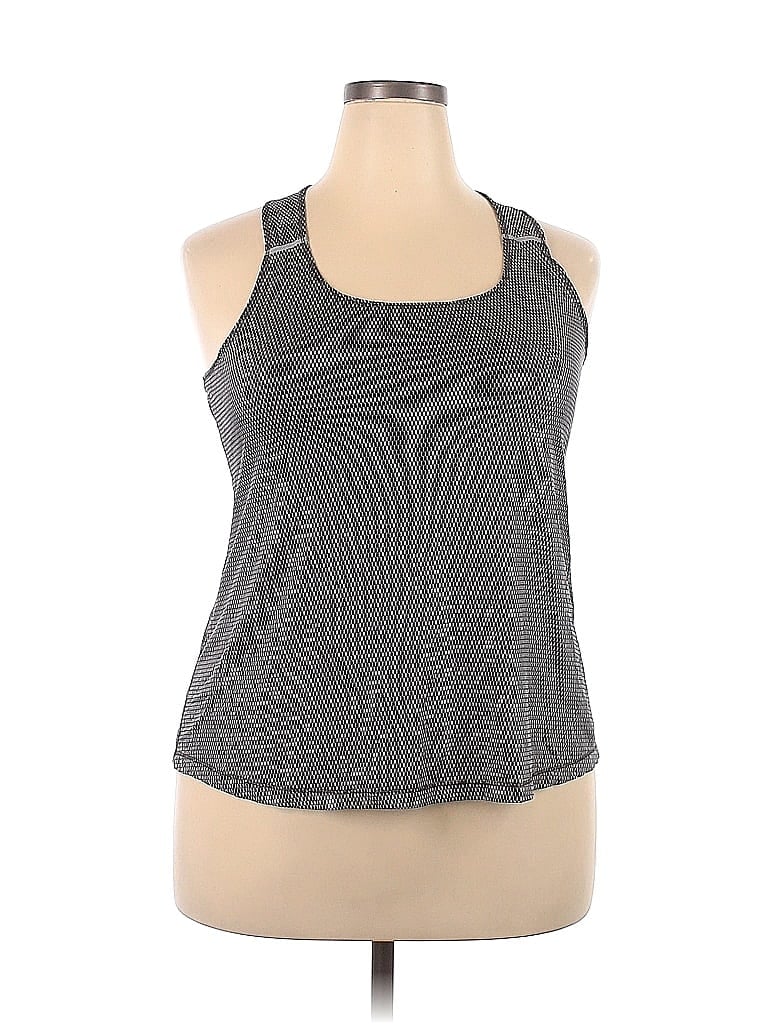 Athletic Works 100% Polyester Gray Black Active Tank Size XXL - photo 1
