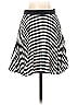 Etienne Deroeux 100% Silk Houndstooth Checkered-gingham Grid Chevron-herringbone Graphic Stripes Zebra Print Chevron Black Silk Skirt Size 34 (EU) - photo 2