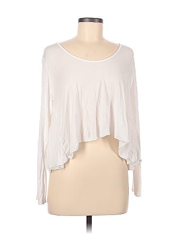 Brandy Melville White Long Sleeve Top One Size - 51% off