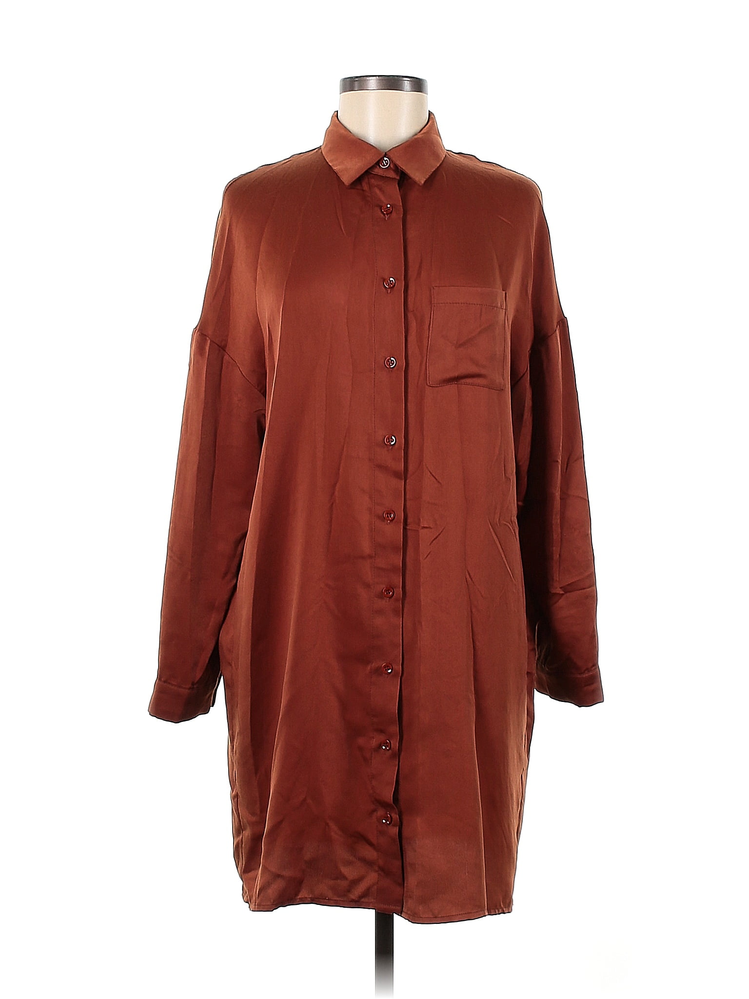 Blue Blush 100 Polyester Solid Brown Jacket Size S 65 off thredUP