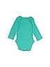 Bundles 100% Cotton Solid Teal Blue Long Sleeve Onesie Size 0-3 mo - photo 1
