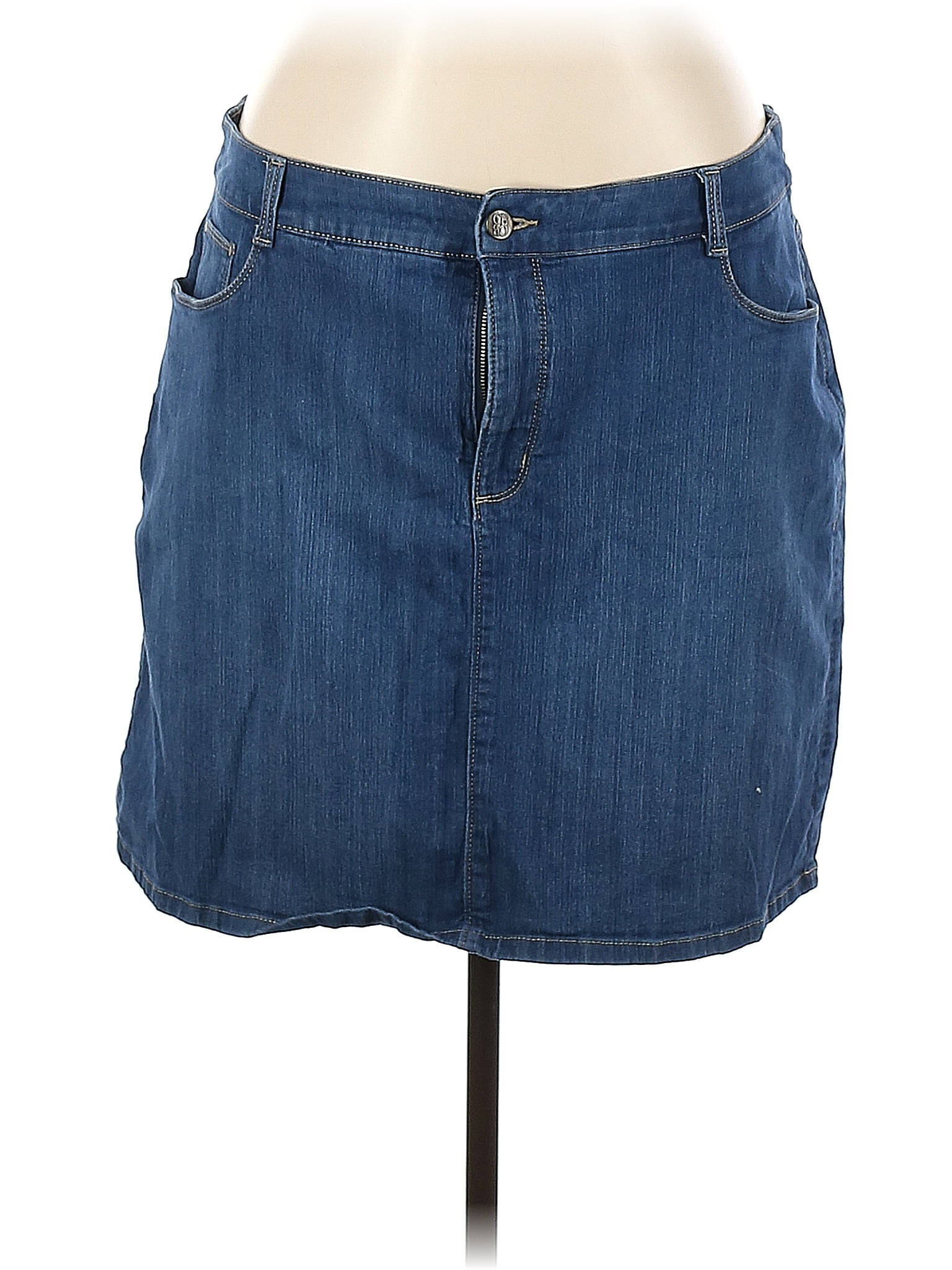 Croft & Barrow Blue Denim Skirt Size 16 - 34% off | thredUP