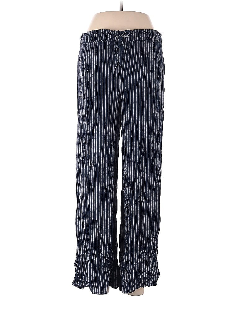 American Eagle Outfitters 100% Viscose Marled Acid Wash Print Chevron-herringbone Stripes Blue Casual Pants Size XS - photo 1