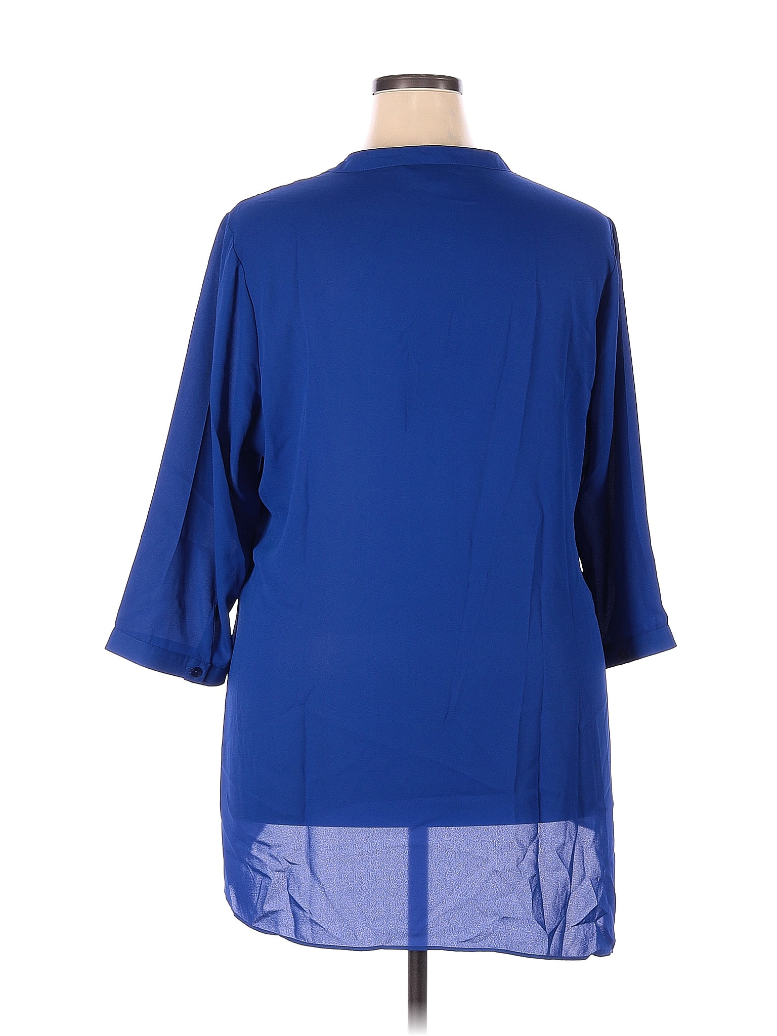 J.Jill Solid Blue Casual Dress Size 2X (Plus) - 69% off