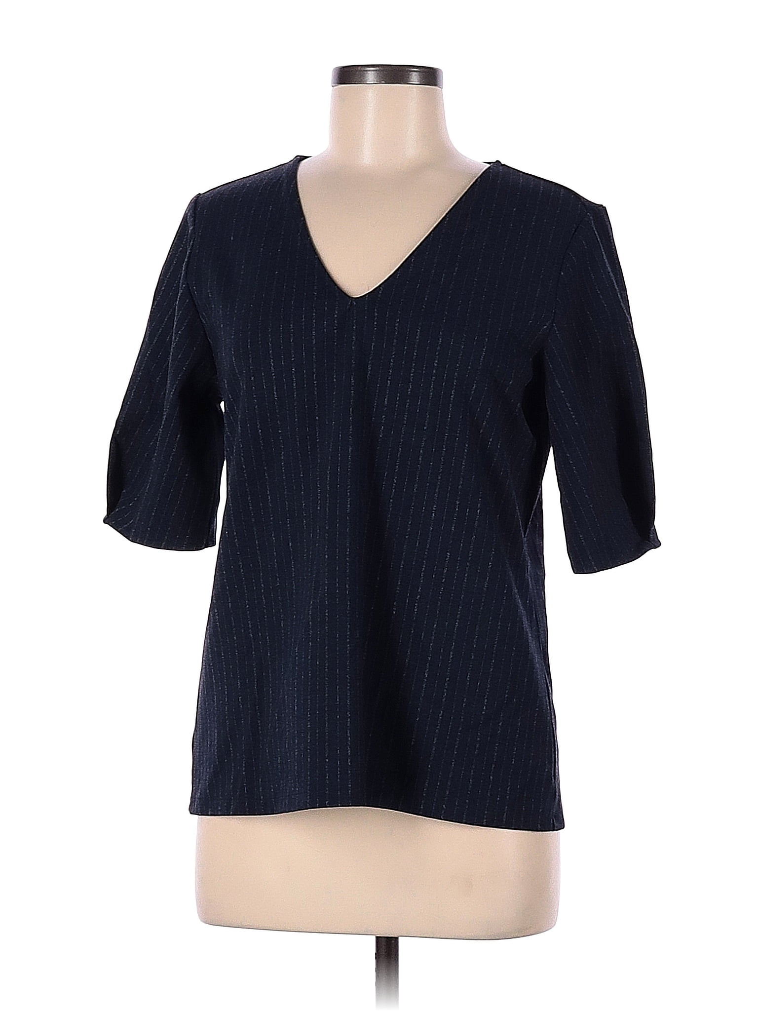 Ann Taylor Navy Blue Short Sleeve Top Size M - 76% off | thredUP