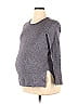 Seraphine Color Block Gray Pullover Sweater Size 10 (Maternity) - photo 1